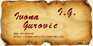 Ivona Gurović vizit kartica